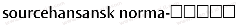 sourcehansansk norma字体转换